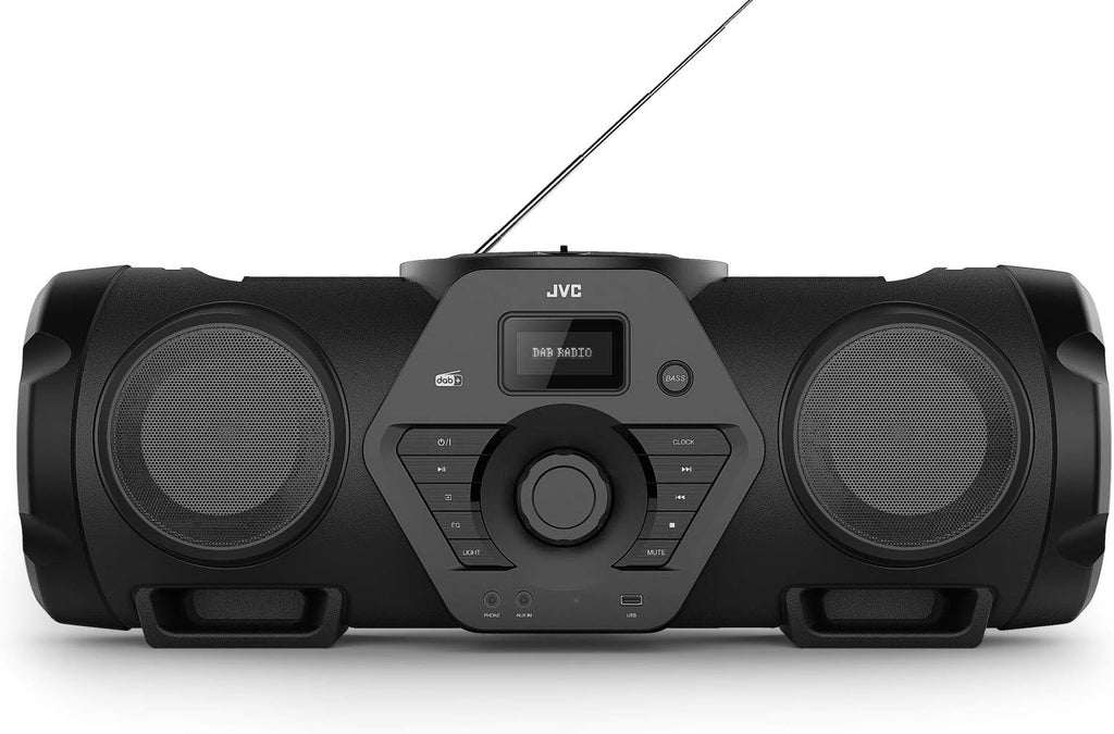 JVC - Boomblaster Dab 2 x 30 Watt, Dab+, FM, Bluetooth, CD, USB, Line-in RV-NB300DAB Noir