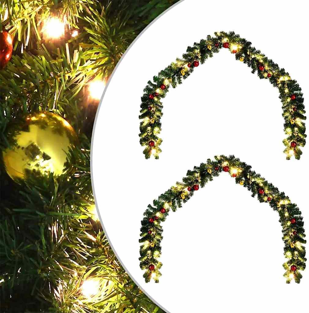 INLIFE Guirlande de Noël avec 600 LED 2 pcs Vert PVC-42016693