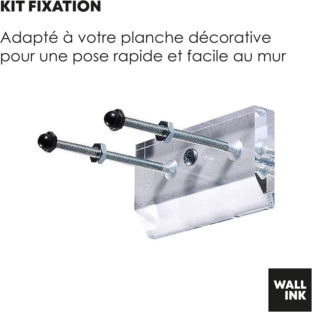 SUPER FABRIQUE Planche Alu forme Skate Board pour décoration murale, Keep Smiling inspired by Mr Brainwash, pour une déco originale (3 Planches + kit fixation)