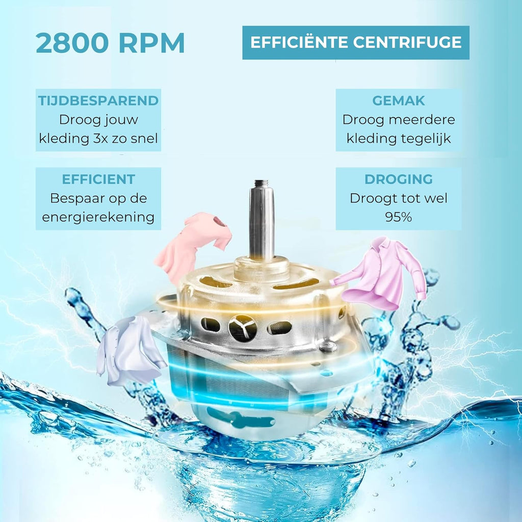 Lodgy - Centrifugeuse - Essoreuse à sec - Centrifugeuse à linge - Mini Sèche-linge - AAA+