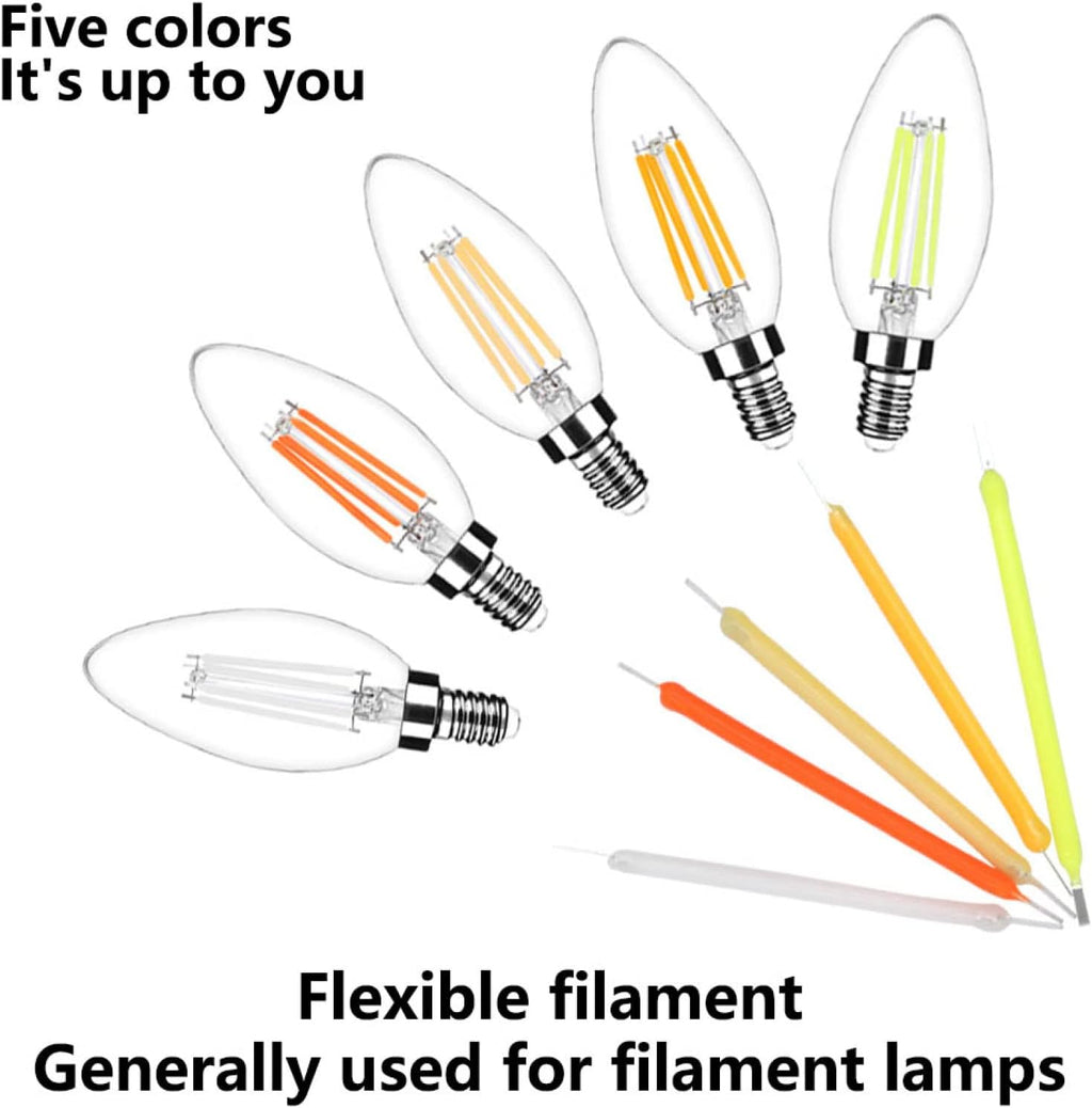 Lot de 240 ampoules Edison - Kit de réparation de puces LED avec diodes rouge, bleu, blanc chaud et blanc froid pour lampes à incandescence