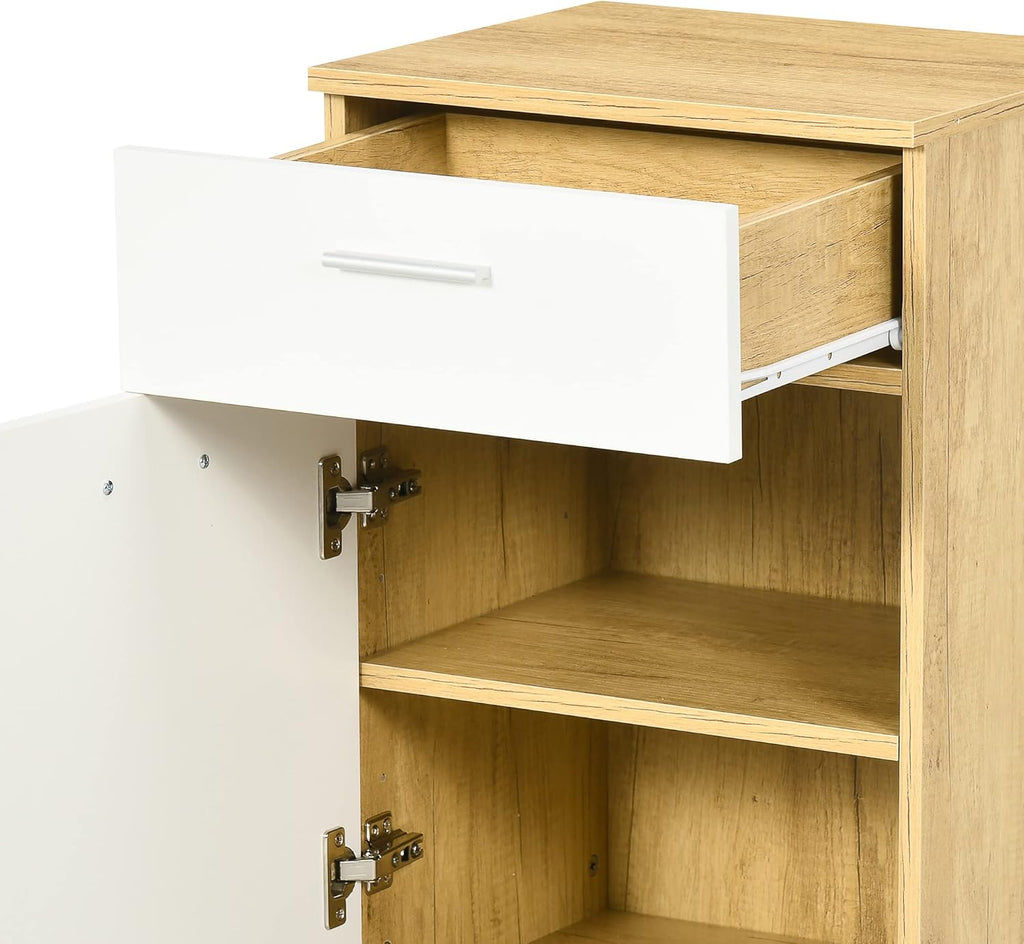 HOMCOM Ensemble d'entrée 3 en 1 avec Cintre, Miroir et Meuble à Chaussures avec Banc en Bois, en Bois et Blanc